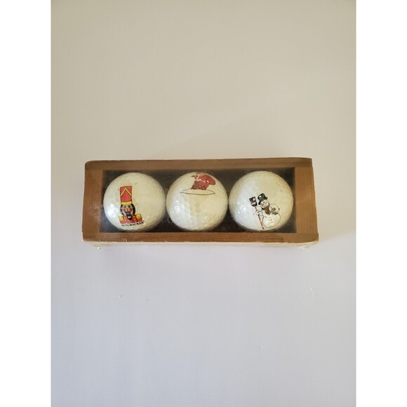 Unique Impressions Christmas Holiday Themed Three Golf Ball Set Sealed NIP - Picture 1 of 2